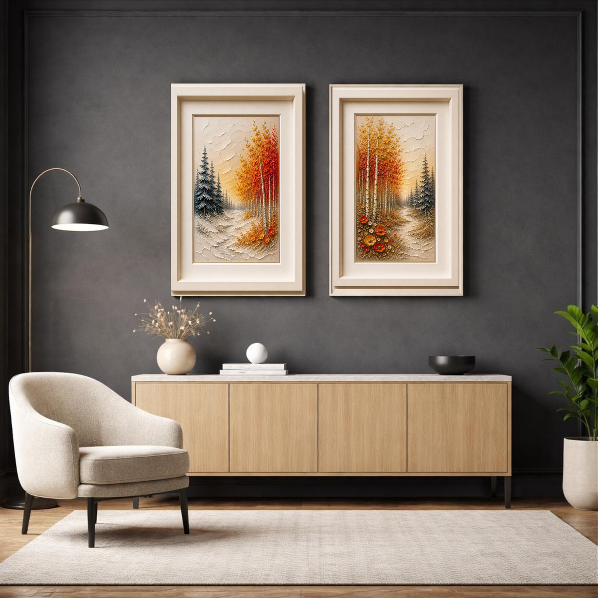 Elegant Nature Wall Art Set – Luxury Contemporary Digital Prints for Homes, Hotels & Restaurants