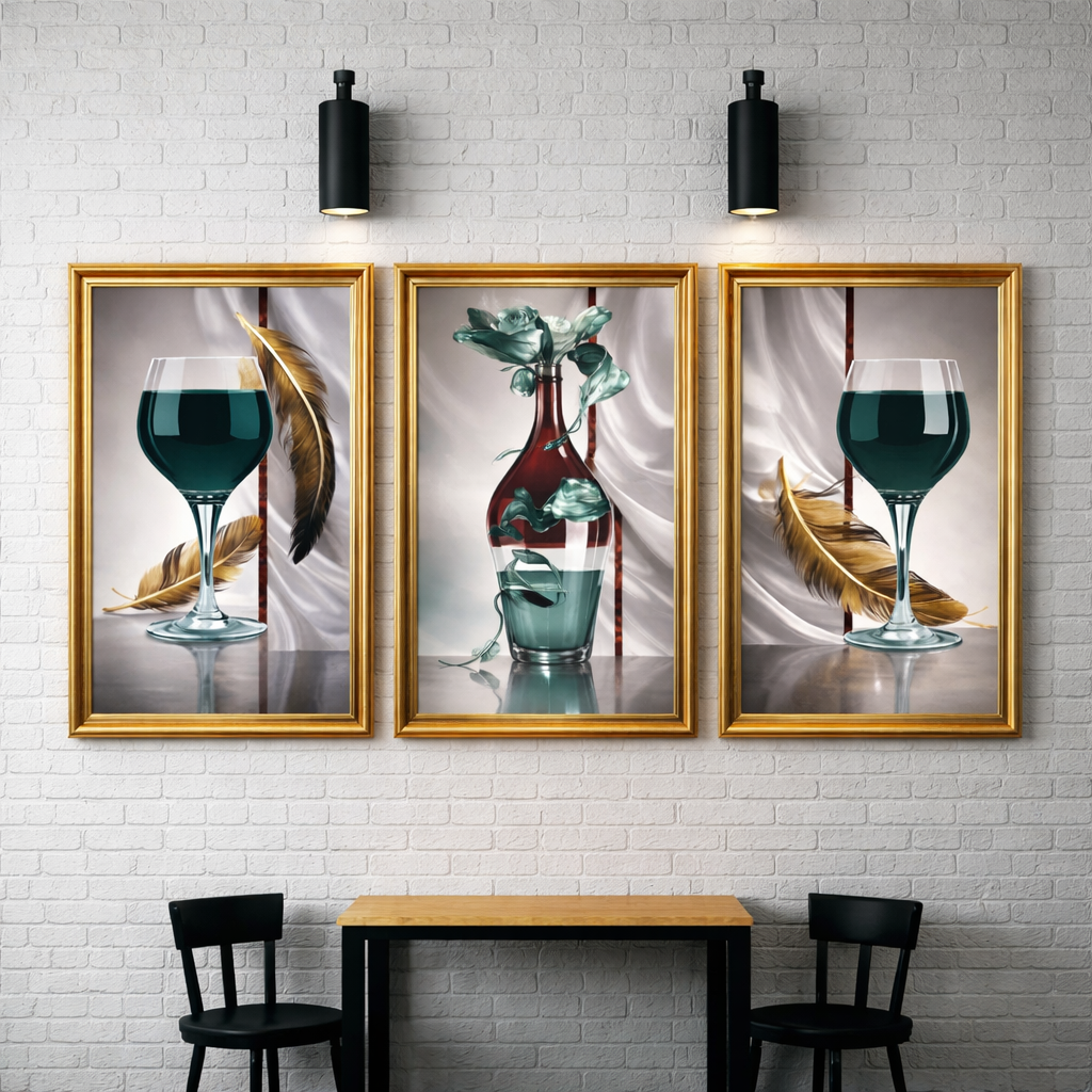 Teal Wine Still Life Wall Art Set – Elegant Dining Room Printable Decor – Luxury Modern Digital Download (11x14, 16x20, 18x24, 24x36)