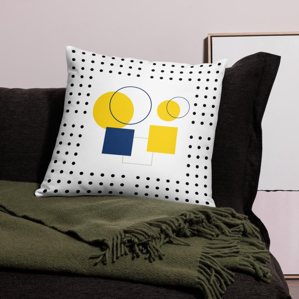 Bohemian Style Decorative Pillow – 22x22 Large Accent Cushion for Eclectic Modern Home Décor