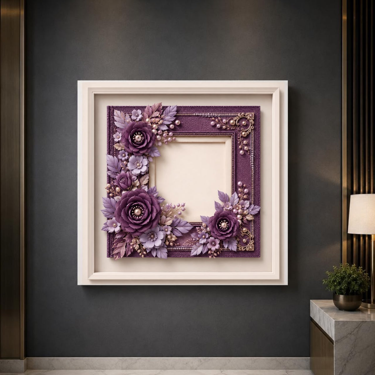 Luxury Sculptural Floral Wall Art Set of 10 | Unique Premium Square Botanical Gallery Collection | Modern Digital Download | 40 Printable Files