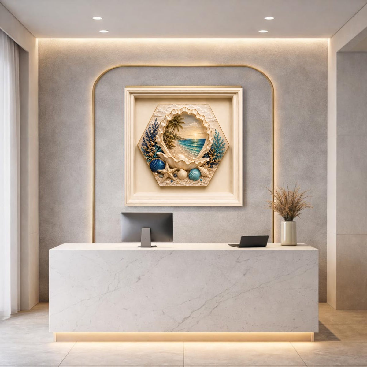 Luxury Sculptural Sunset Landscape Wall Art Set of 10 | Premium Square Nature Gallery Collection | Modern Digital Download | 40 Printable Files