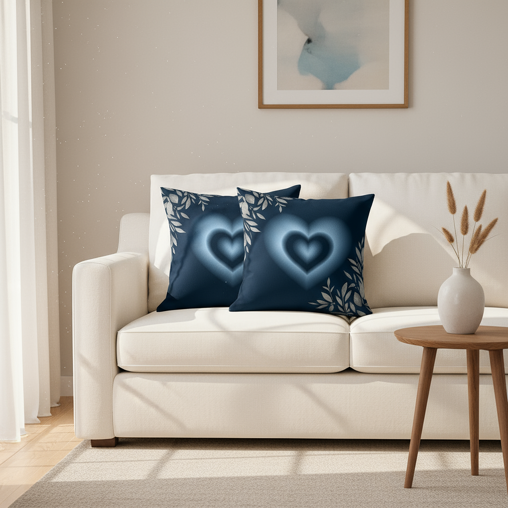 “Elegant Blue Designer Throw Pillow – 18x18 Premium Decorative Cushion for Modern Living Spaces”