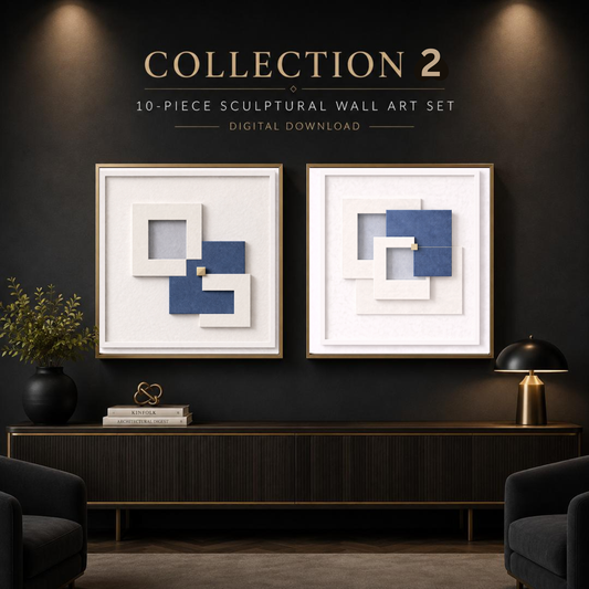 Luxury Abstract Wall Art Collection – Modern Square Digital Prints for Homes, Hotels, Restaurants, Offices & Airbnbs