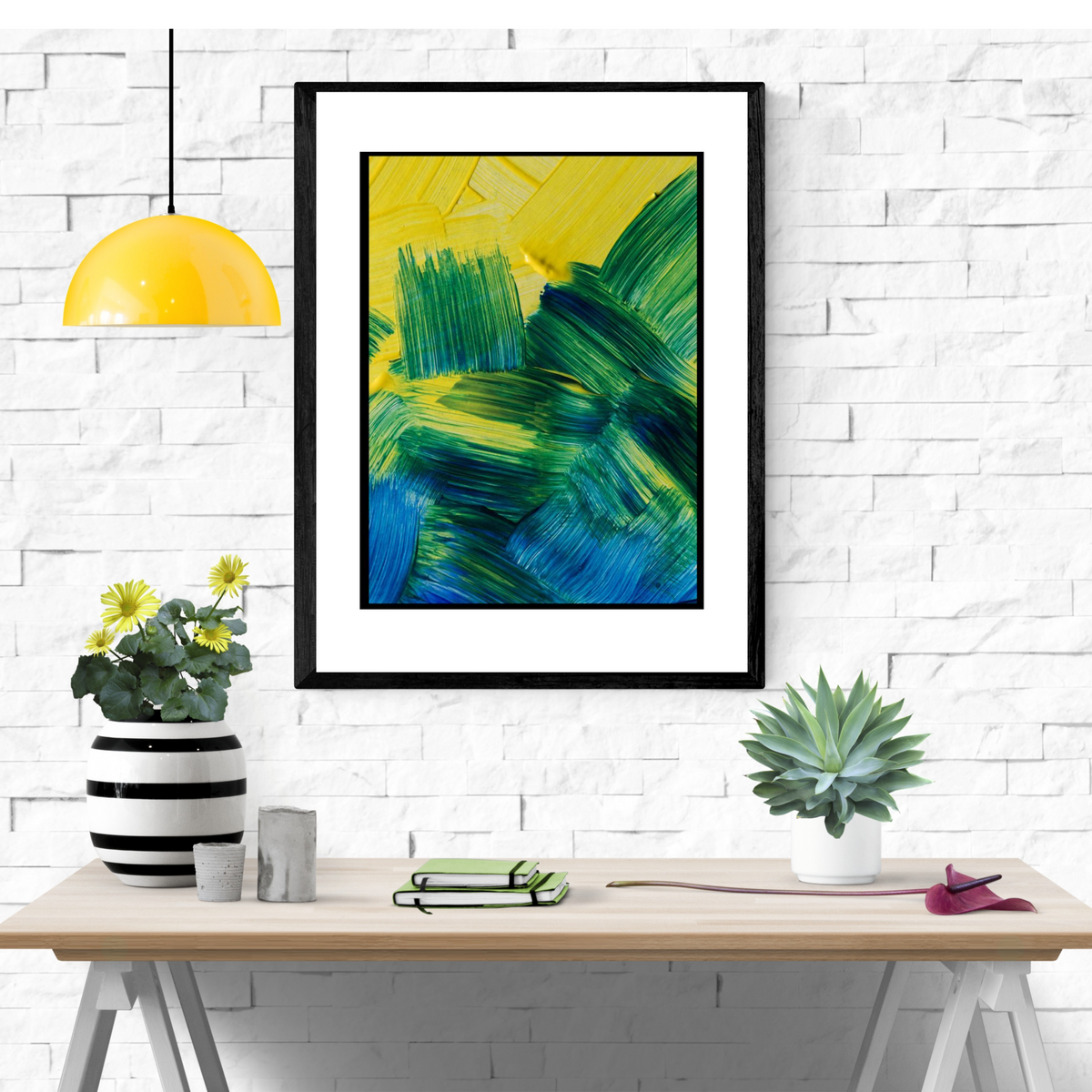 Color-Smeared Sky Abstract Wall Art – 3-Piece Portrait Canvas Set (16x20, 18x24, 24x36 in)