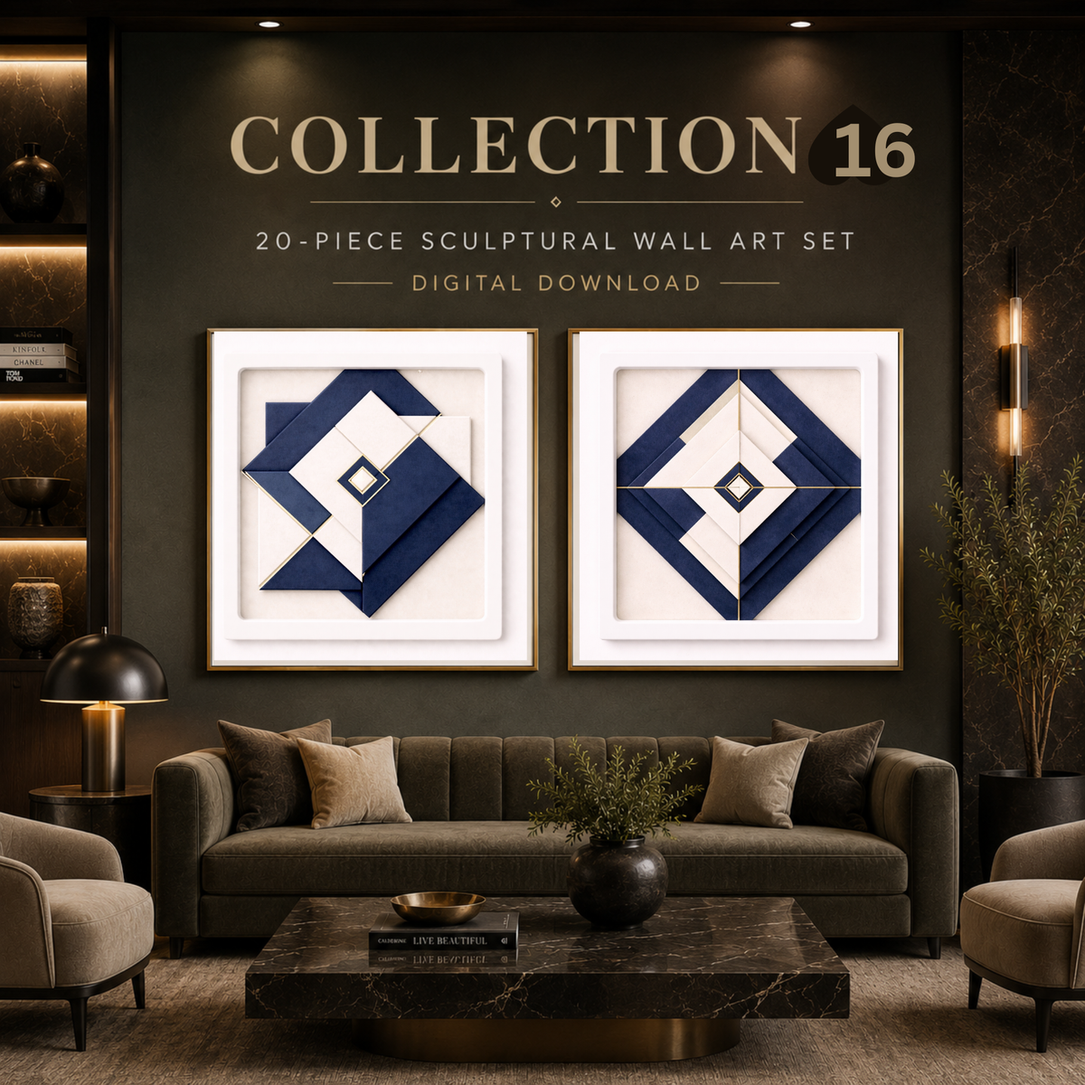 10-Piece Modern Abstract Wall Art Bundle | Luxury Printable Gallery Set | Instant Digital Download | 10 Printable Artworks | 4 Sizes Included