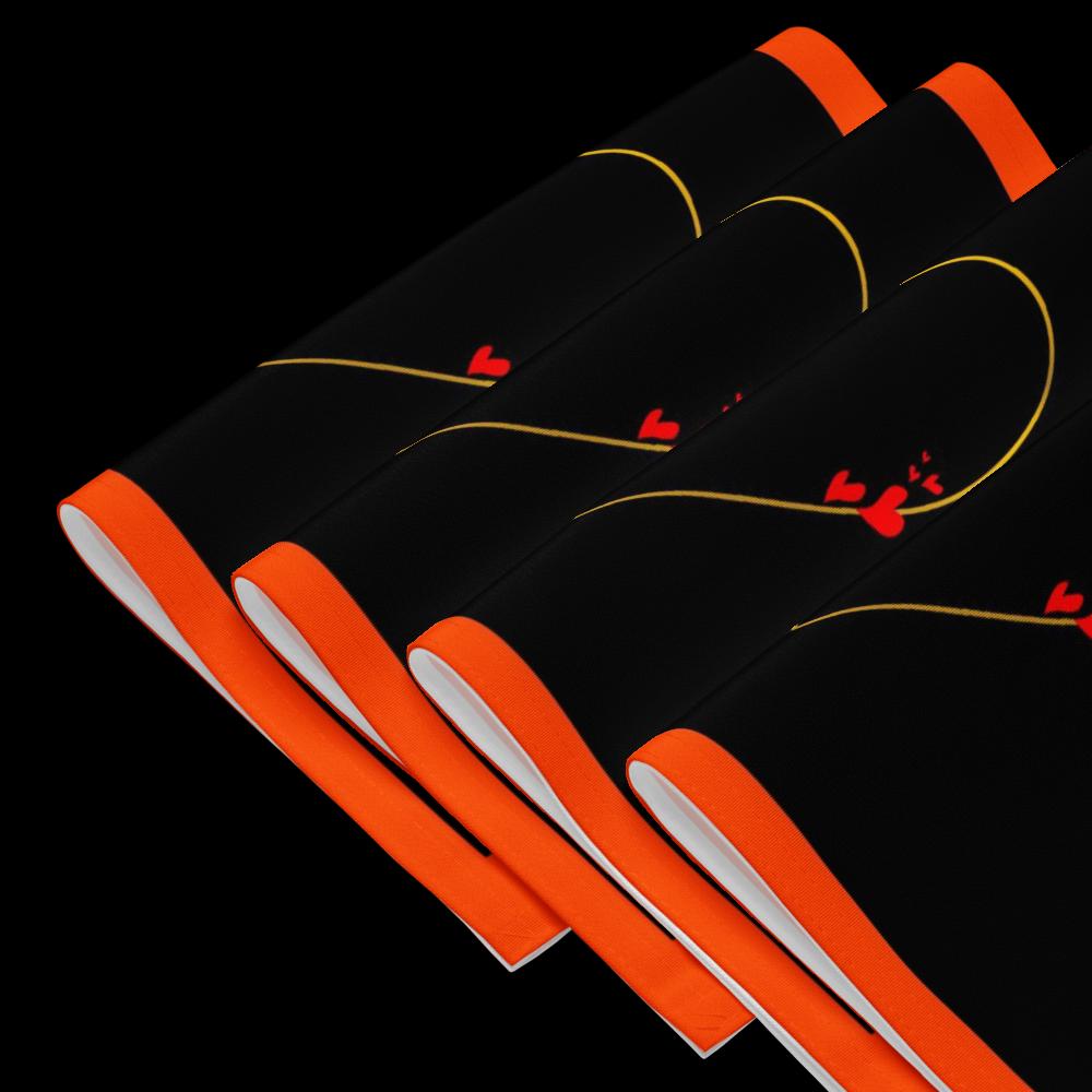 Orange & Black Placemat Set of 4 – 18x14 Inch Washable Heat-Resistant Table Mats for Dining Table Décor