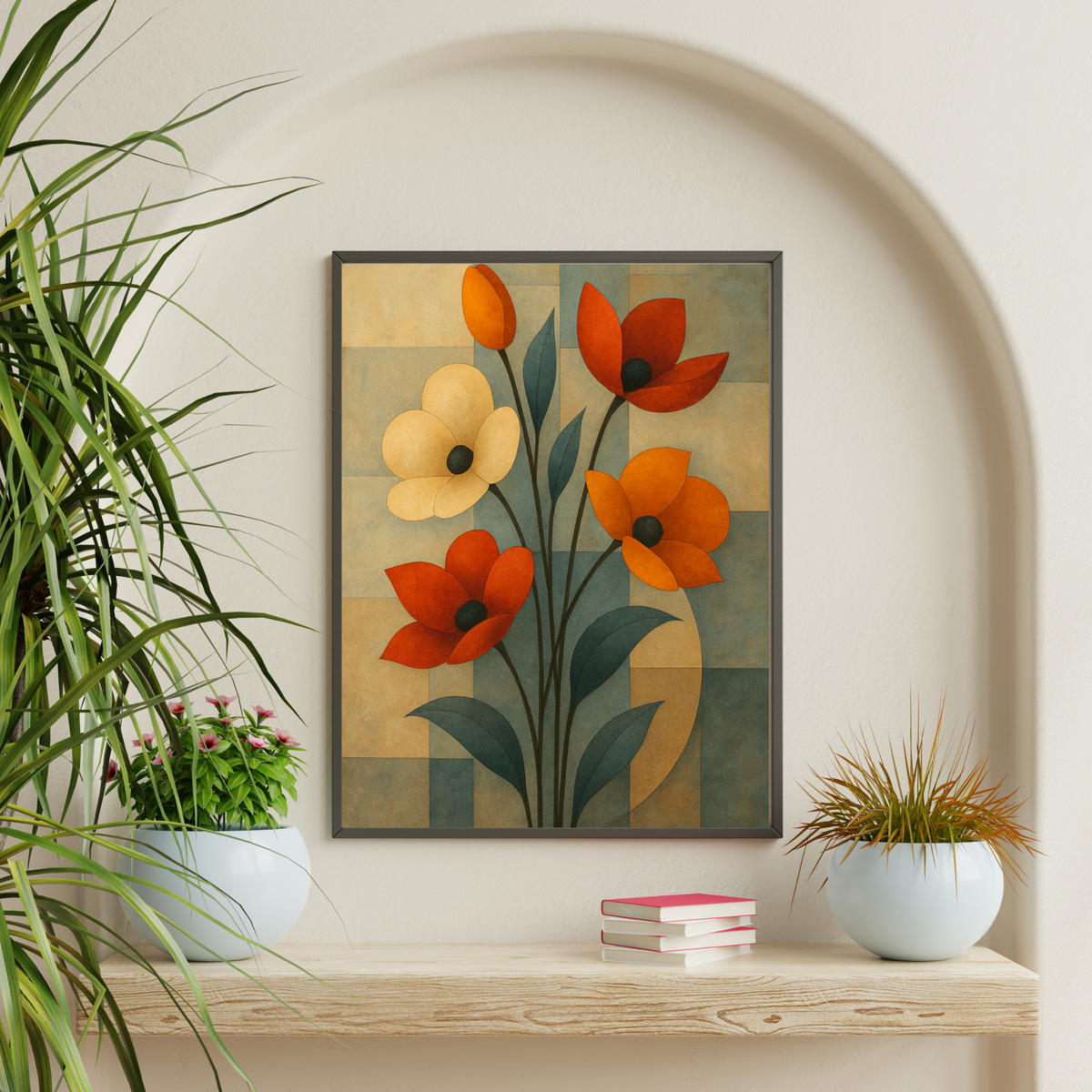 Botanical Floral Wall Art Set of 2 – Colorful Digital Prints (16x20, 18x24, 24x36)