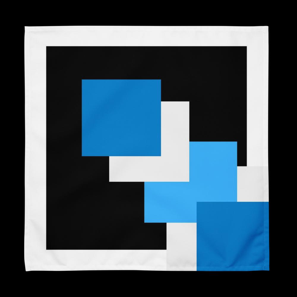 Black, White & Blue Abstract Cloth Napkin Set – 4 Reusable 20x20” Fabric Napkins for Modern Table Décor