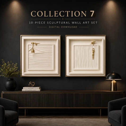 Curated Cream & Gold Abstract Wall Art Collection – 10-Piece Luxury Square Gallery Set for Modern Interiors, Hotels, Offices & Designer Spaces(Instant Download)