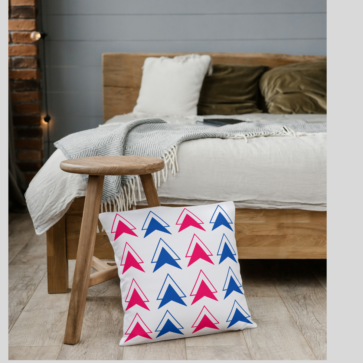 Soft Aesthetic Throw Pillow for Couch or Bed – Modern Decorative Accent Cushion 18x18”