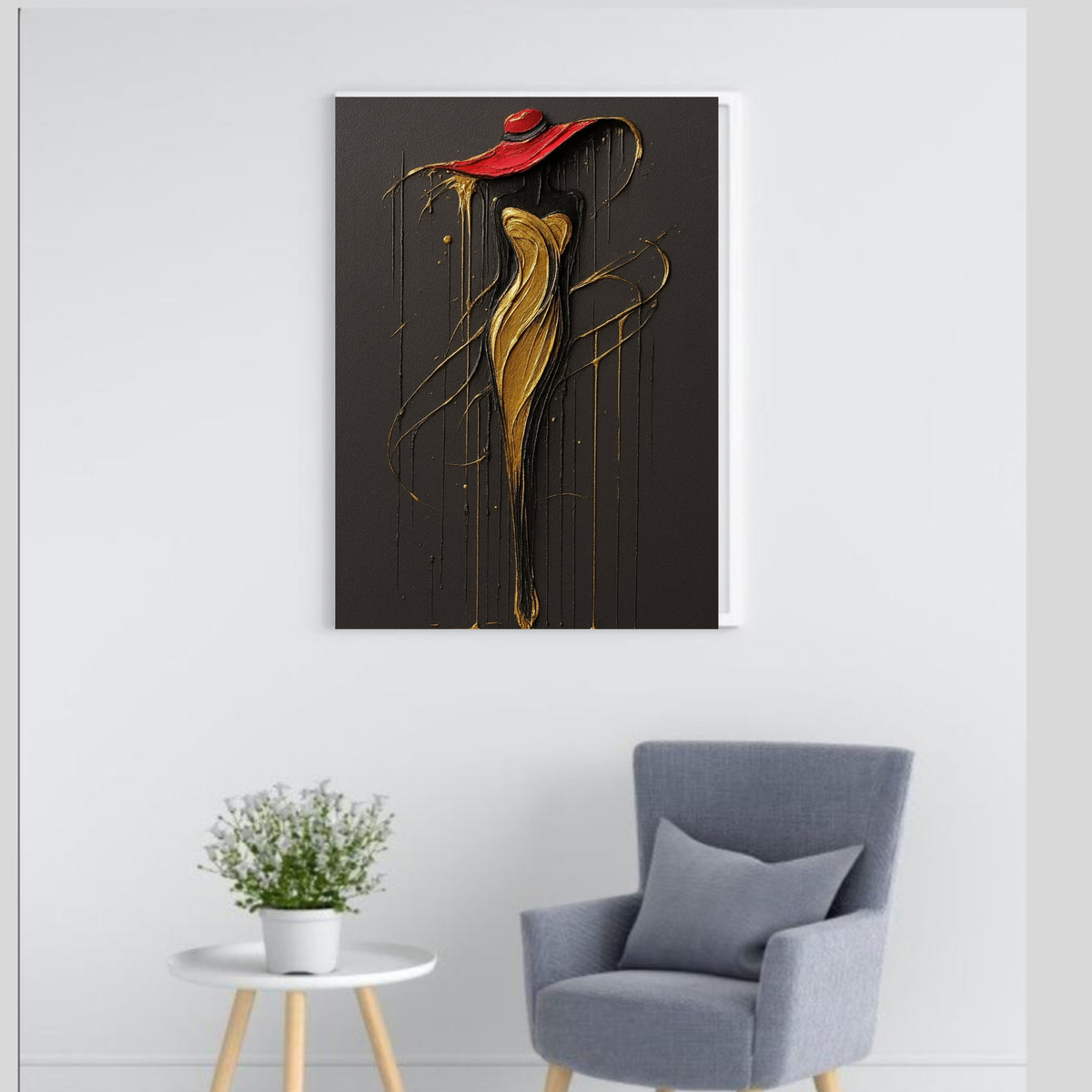 3-Piece Fashion Portrait Wall Art Set – Modern Digital Painting Prints**