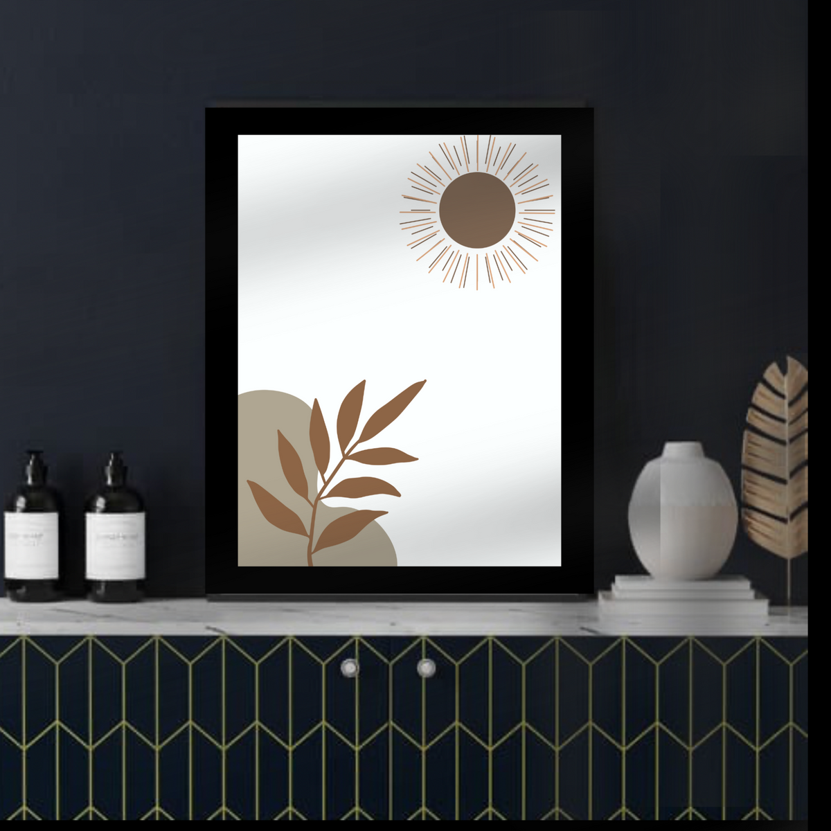 Boho Wall Art Set of 3 – Earthy Neutral Prints (16x20, 18x24, 24x36 Inches)