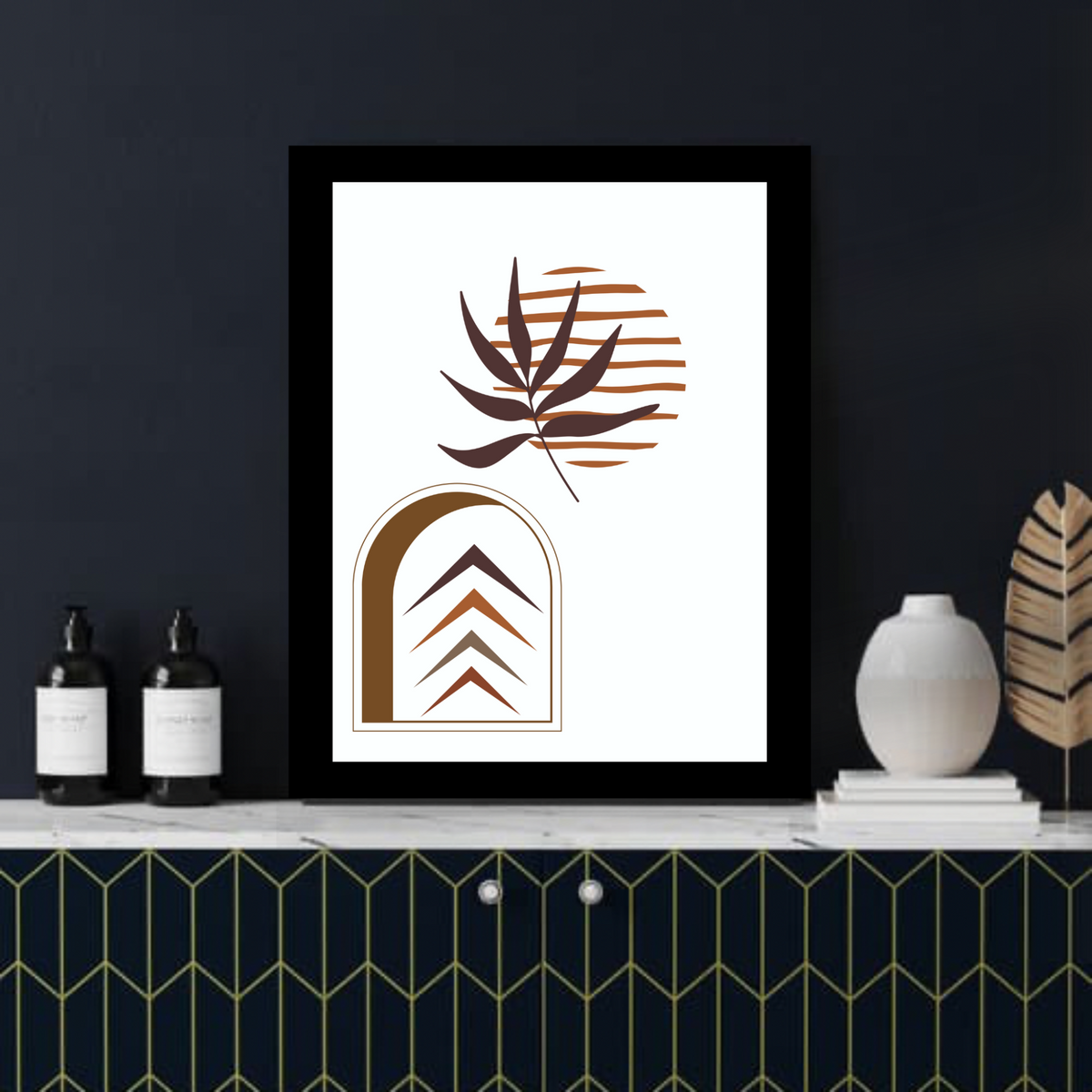 Boho Wall Art Set of 3 – Earthy Neutral Prints (16x20, 18x24, 24x36 Inches)